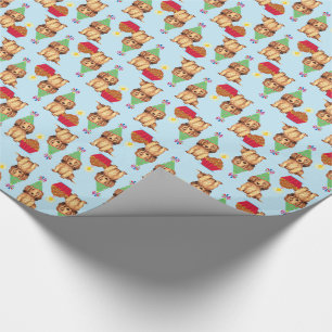 Birthday Cupcake Longhaired Dachshund Wrapping Paper