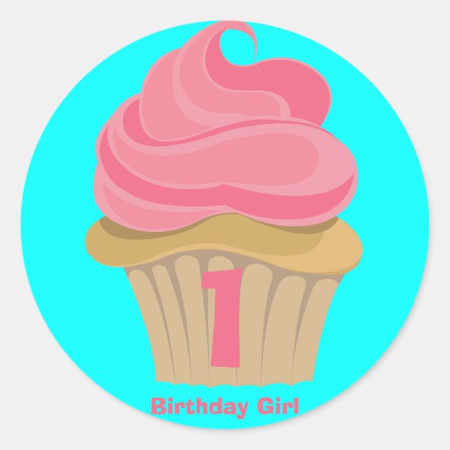 Birthday Cupcake Sticker (Front)