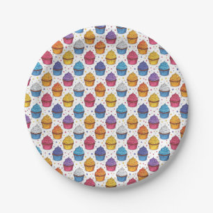 Birthday Cupcake Themed  Paper Plate