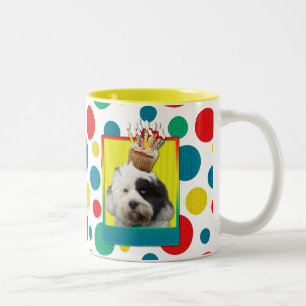 Birthday Cupcake - Tibetan Terrier Two-Tone Coffee Mug