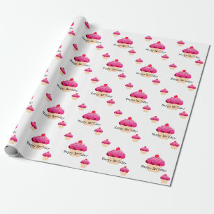 Birthday Cupcake Wrapping Paper