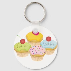 Birthday Cupcakes Key Ring