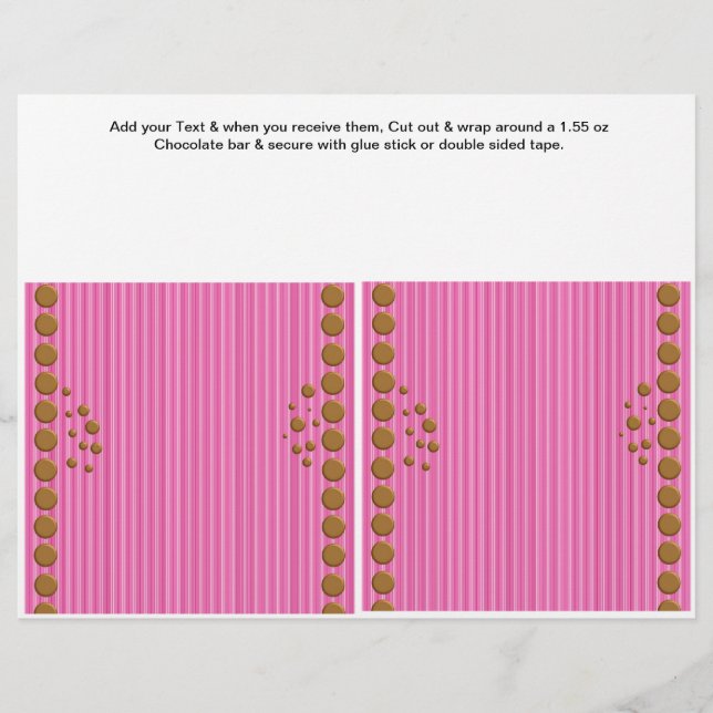 Birthday Custom Candy Bar Wrappers Party favours (Front)