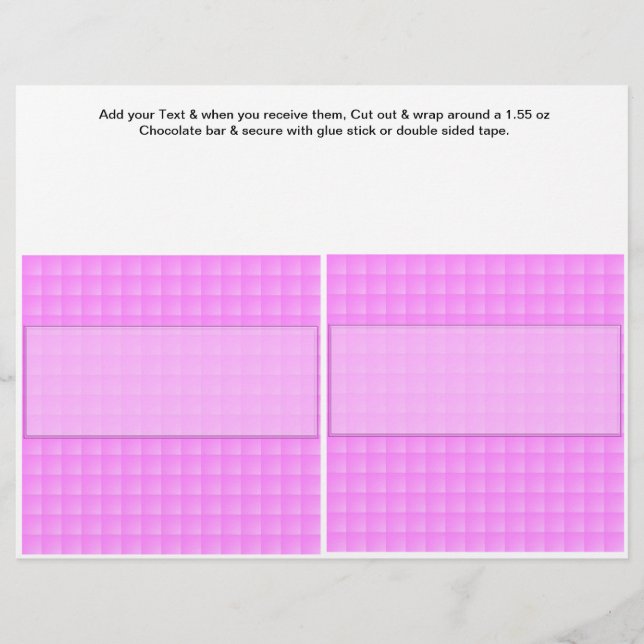 Birthday Custom Candy Bar Wrappers party favours (Front)