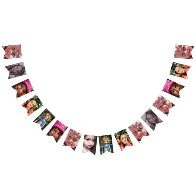 BIRTHDAY CUSTOM PHOTO BUNTING PARTY BANNER (All)