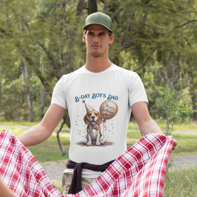 Birthday Dad Beagle Dog Balloon Custom T-Shirt (Creator Uploaded)