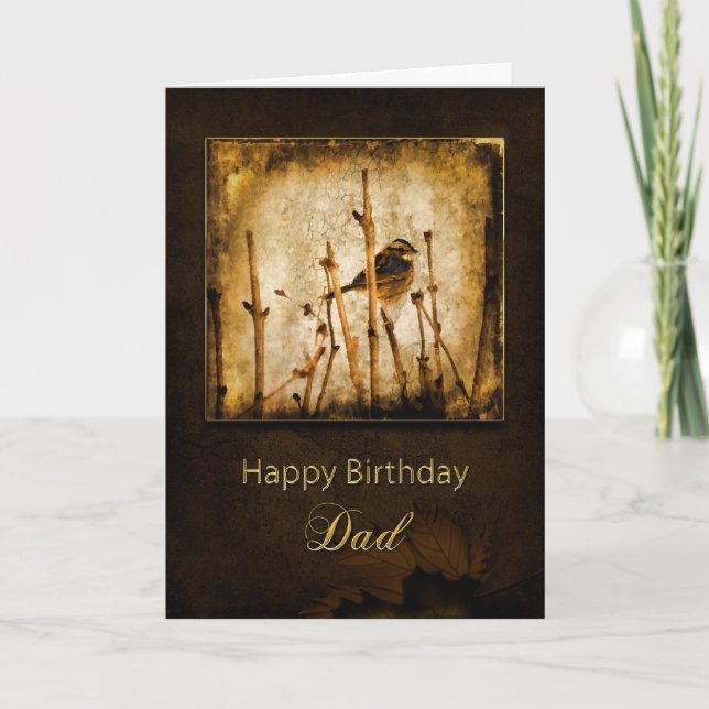 Birthday - DAD- Nature/Sparrow Card (Front)