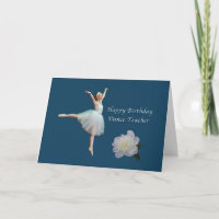 Birthday, Dance Teacher, Ballerina and Peony