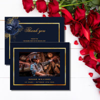 Birthday dark blue gold photo men guy