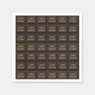 Birthday Dark Chocolate Candy Bar Napkin