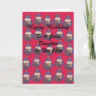 Birthday Daughter 25th Card