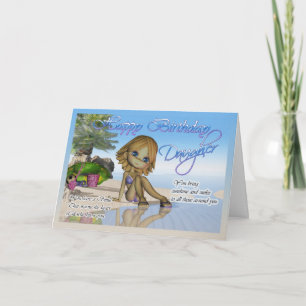 Birthday Daughter Cutie Pie Collection beach life Card