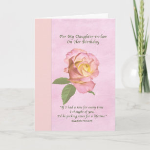 Birthday, Daughter-in-law, Peace Rose Card