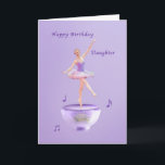 Birthday, Daughter, Music Box Ballerina Card<br><div class="desc">In shades of lavender and purple, a little ballerina dances on top of a music box decorated with a water lily. The feminine design makes a sweet birthday greeting card. Change the inside verse to suit your own needs. The music box is based on a design from Scrap and Tubes...</div>