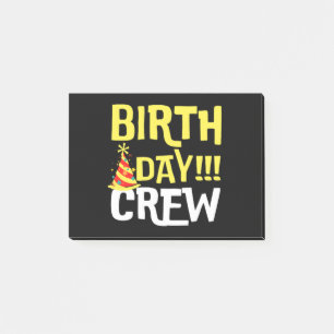 Birthday Day Crew Post-it Notes