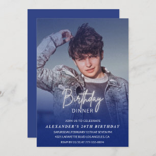 Birthday Dinner 20th birthday invitation Photo Men