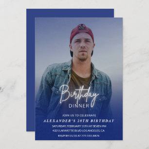 Birthday Dinner 28th birthday invitation Photo Men