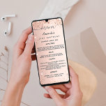 Birthday dinner menu rose gold sparkles card<br><div class="desc">An elegant,  glamorous menu card. Personalize and add your name,  date and the menu. Rose gold background,  decorated with rose gold faux sparkles.</div>