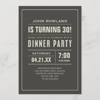 Birthday Dinner Party Invitations