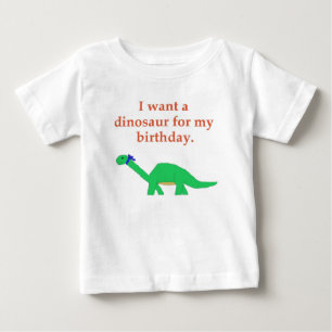 Birthday Dinosaur apparel Baby T-Shirt