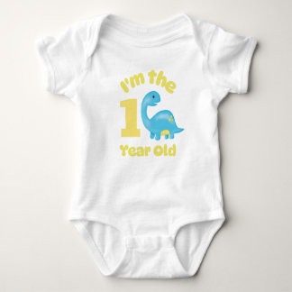 Birthday Dinosaur - Baby Boys I'm The 1 Year Old Baby Bodysuit
