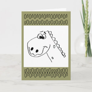 Birthday Dinosaur Cheer (Colour me) Card