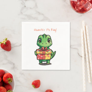 Birthday Dinosaur Napkin