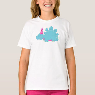 Birthday Dinosaur, Party Dinosaur, Blue Dinosaur T-Shirt