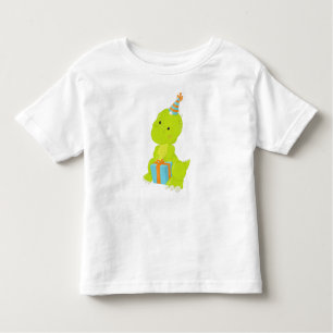 Birthday Dinosaur, Party Dinosaur, Gift, Party Hat Toddler T-Shirt