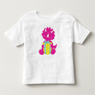 Birthday Dinosaur, Pink Dinosaur, Party Dinosaur Toddler T-Shirt