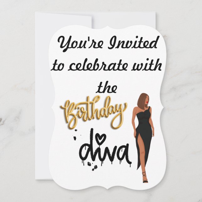 Birthday Diva Invitation (Front)