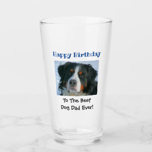 Birthday Dog Dad Best Ever Pet Photo Beer Pint Glass
