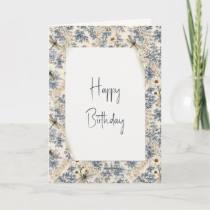 Birthday Dragonflies, Daisies and Lace Card