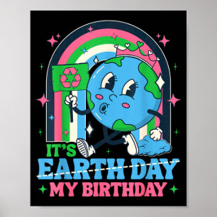 Birthday earth day 2026 funny recycling kids girls poster