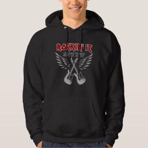 Birthday Electric guitar Rock Hard guitarist born Hoodie