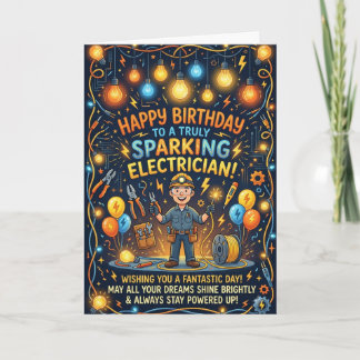 Birthday Electrician Card