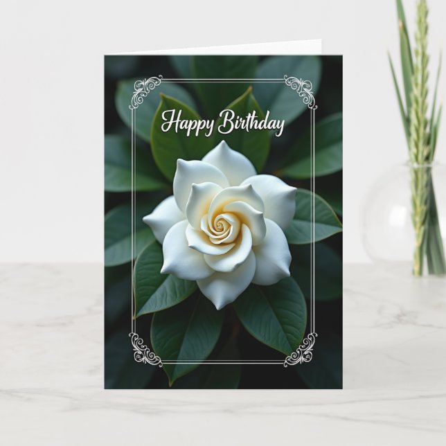 Birthday Elegant Floral Card (Front)