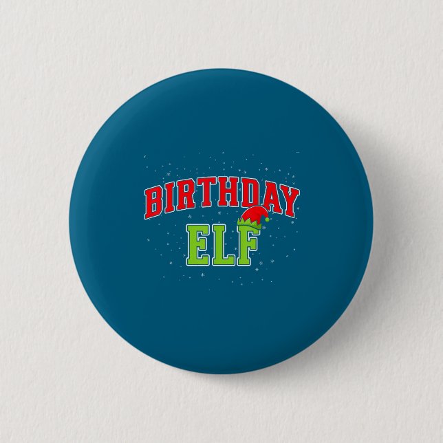 Birthday Elf Christmas Family Matching Group Xmas  6 Cm Round Badge (Front)