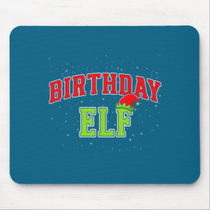 Birthday Elf Christmas Family Matching Group Xmas  Mouse Pad
