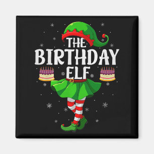 Birthday Elf Christmas Girls Women Elf Squad Xmas  Magnet