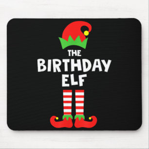 Birthday Elf Matching Group Family Holiday Christm Mouse Pad