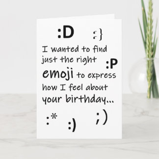 Birthday emoji card