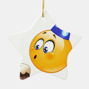 birthday emoji ceramic tree decoration