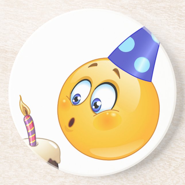 birthday emoji coaster (Front)
