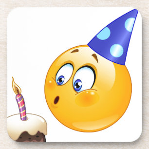 birthday emoji coaster