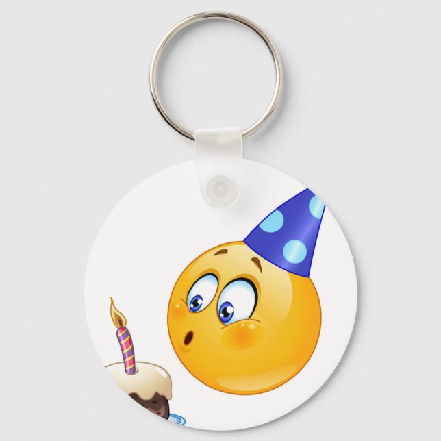 birthday emoji key ring (Front)
