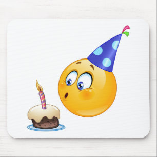 birthday emoji mouse pad