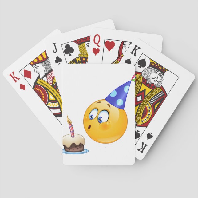 birthday emoji playing cards (Back)