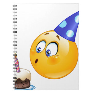 birthday emoji spiral notebook