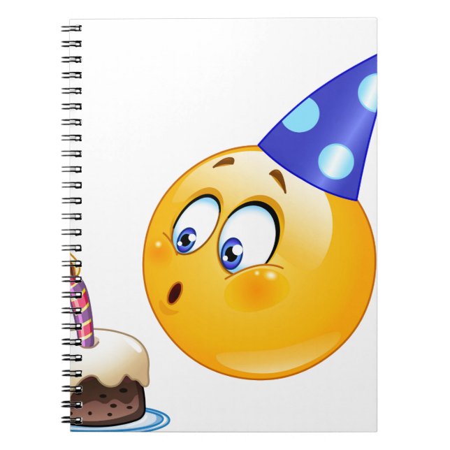 birthday emoji spiral notebook (Front)